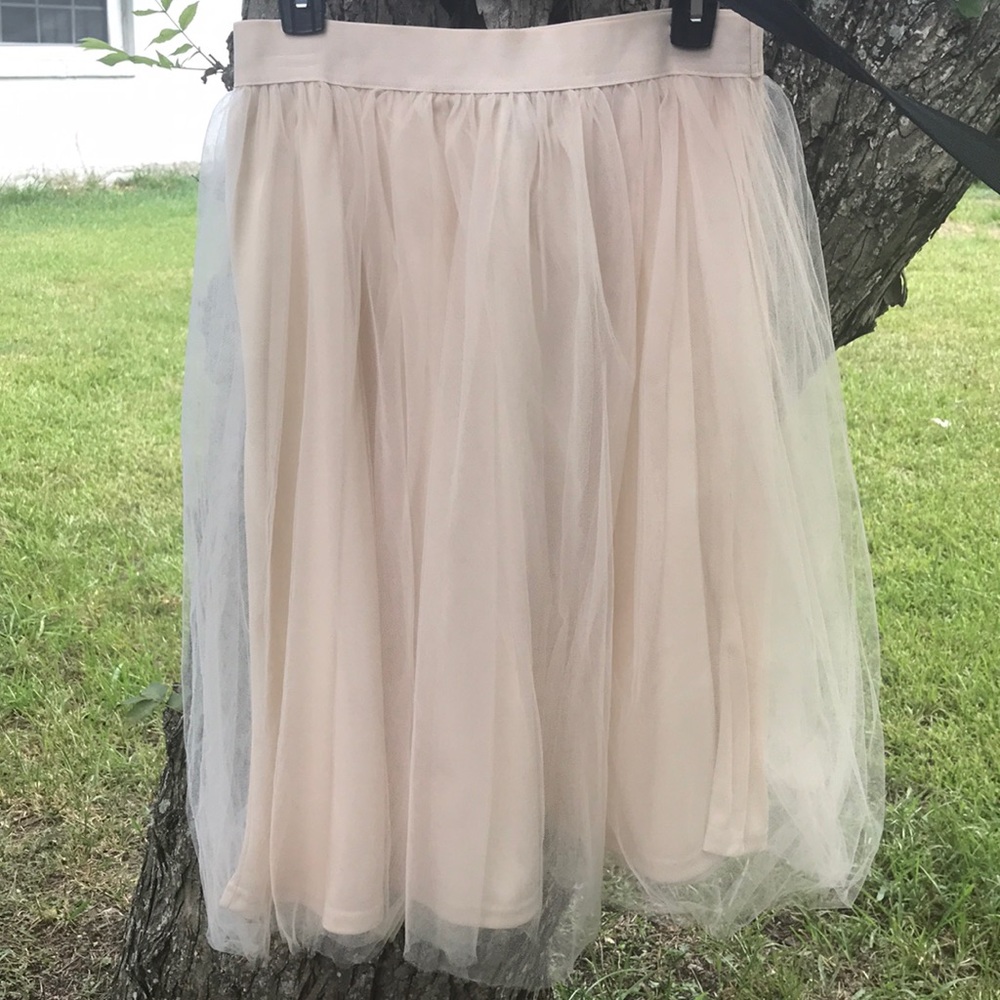 Nude Tulle Skirt NWOT